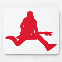 Rouge de vedette du rock tapis de souris