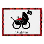 rouge de voiture d'enfant, carte de remerciements