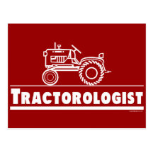 ROUGE d'Ologist de tracteur Cartes Postales