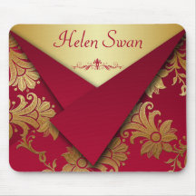 Rouge et baroque Mousepad d'or Tapis De Souris