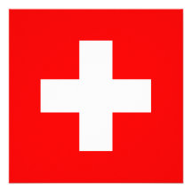 Rouge et blanc suisses de la Suisse d'amour du dra Faire-parts
