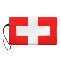 Rouge et blanc suisses de la Suisse d'amour du dra Pochettes Avec Dragonne