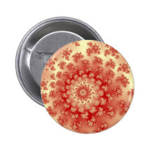 Rouge et fractale de dentelle d'or badges avec agrafe