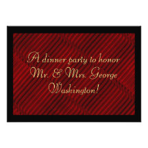 Rouge et noir rouges -- Dîner spécial Invitations Personnalisées