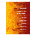 Rouge et orange de Mitzvah de barre Invitations Personnalisées