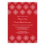 Rouge + faire-part de mariage blanc d'hiver de flo