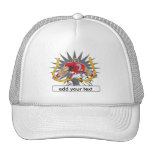 Rouge fait sur commande de joueur de football casquette de camionneur