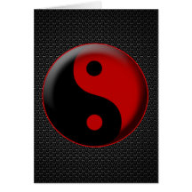 ROUGE NOIR 3D de YIN YANG Carte De Vœux