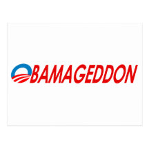 Rouge noir d'Obamageddon Carte Postale