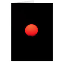 Rouge orange Sun Cartes De Vœux