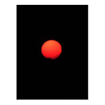 Rouge orange Sun Cartes Postales