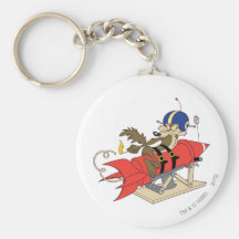 Rouge Rocket d'E. Coyote Launching de Wile Porte-clefs