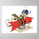 Rouge Rocket d'E. Coyote Launching de Wile Affiches