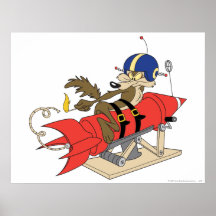Rouge Rocket d'E. Coyote Launching de Wile Affiches
