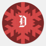 Rouge rouge/cramoisi de "flocon de neige" - avec l adhésifs ronds