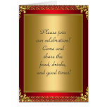 Rouge royal de faire-part de fête d'anniversaire carte de vœux