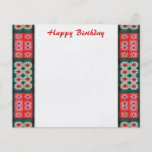 Rouge Teal de joyeux anniversaire Prospectus Avec Motif