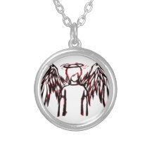 Rouge tombé d'ange pendentif
