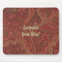 Rouge victorien Mousepad de Rasberry de motif de P Tapis De Souris