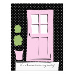 Rougissent assez la porte rose invitations personnalisées