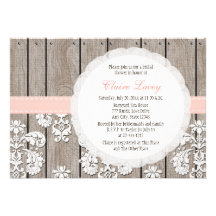 Rougissent les invitations nuptiales rustiques de 