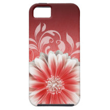 Rouleau 1 % Bourgogne pipe% rouge de marguerite de Coque iPhone 5