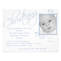 Rouleau de baptême pour le bébé invitations personnalisées