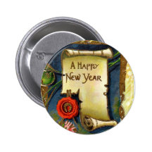 Rouleau de bonne année badge avec épingle