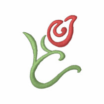 Rouleau de fleur polos brodés
