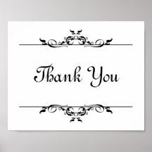 Rouleau élégant de Merci de signe d'appui vertical Affiche