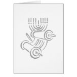 Rouleau et Menorah Carte De Vœux
