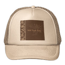 Rouleau floral de chocolat et de crème casquettes
