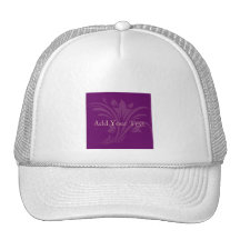 Rouleau floral de prune et de crème casquettes de camionneur