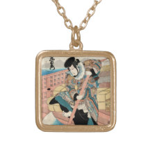 Rouleau japonais frais de guerrier d'ukiyo-e de wi colliers personnalisés