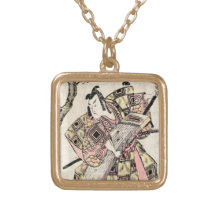 Rouleau samouraï vintage japonais frais d'ukiyo-e pendentifs