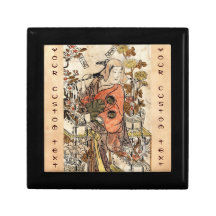Rouleau vintage japonais frais de femme de dame d' boîte à bijoux