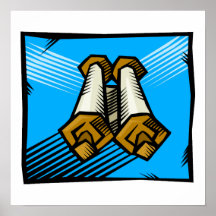 Rouleaux bleus affiches