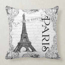 Rouleaux de Français de Tour Eiffel de Paris Oreillers