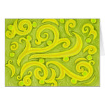 Rouleaux de vert et d'or cartes de vœux