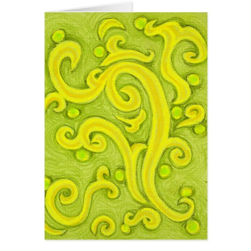Rouleaux de vert et d'or cartes de vœux
