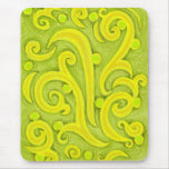 Rouleaux de vert et d'or tapis de souris