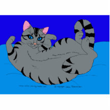 Roulement Kitty sur le bleu Photo Sculpture