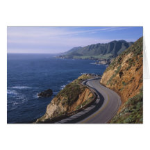 Route 1 le long de la côte de la Californie près Cartes