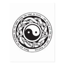 Route à la vérité Yin Yang Carte Postale