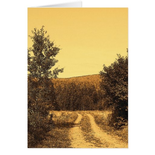 Route de campagne cartes de vœux