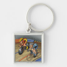 Route faisant du vélo, pas mal mais… keychain porte-clef