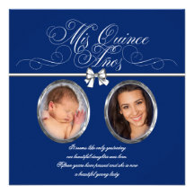 Royal Blue Photo Quinceanera Invitations