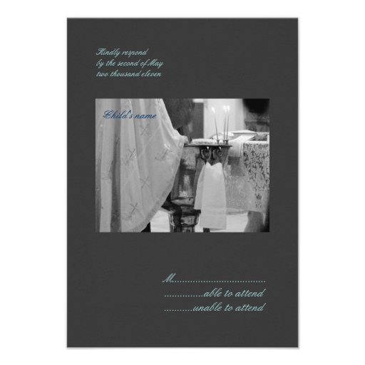 RSVP baptismal Invitations