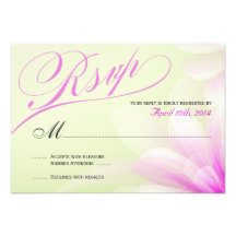 RSVP floral pourpre vert en bon état Invitation