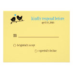 rsvp jaune d'oiseaux faire-parts
